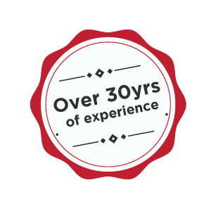 Over 30 yrs of Experience badge
